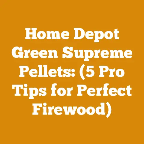 Home Depot Green Supreme Pellets: (5 Pro Tips for Perfect Firewood)