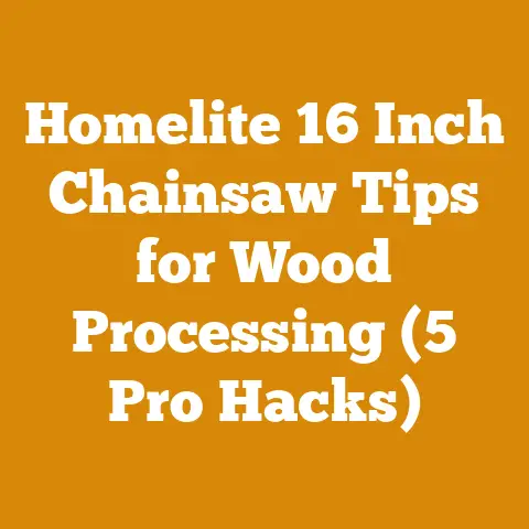 Homelite 16 Inch Chainsaw Tips for Wood Processing (5 Pro Hacks)
