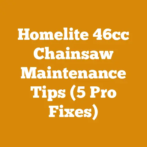 Homelite 46cc Chainsaw Maintenance Tips (5 Pro Fixes)