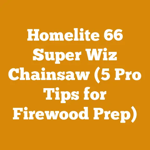 Homelite 66 Super Wiz Chainsaw (5 Pro Tips for Firewood Prep)
