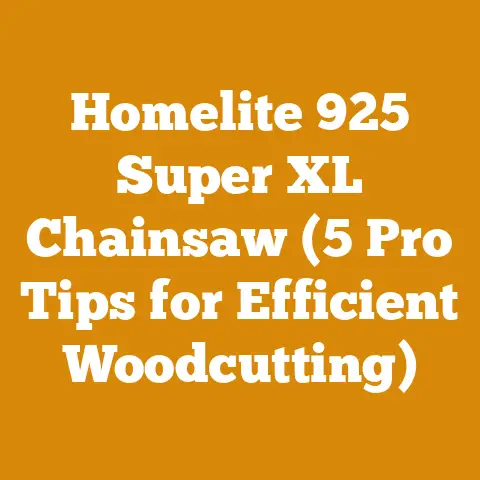 Homelite 925 Super XL Chainsaw (5 Pro Tips for Efficient Woodcutting)