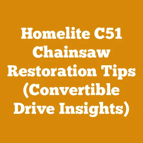 Homelite C51 Chainsaw Restoration Tips (Convertible Drive Insights)