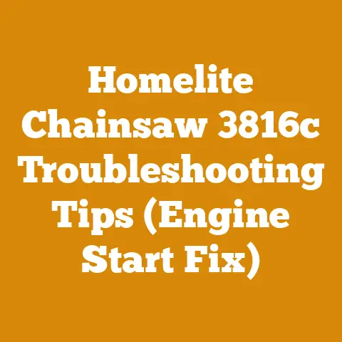 Homelite Chainsaw 3816c Troubleshooting Tips (Engine Start Fix)