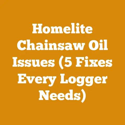 Homelite Chainsaw Oil Issues (5 Fixes Every Logger Needs)
