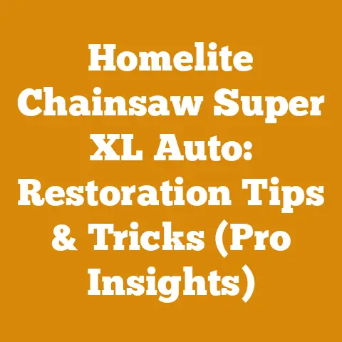 Homelite Chainsaw Super XL Auto: Restoration Tips & Tricks (Pro Insights)