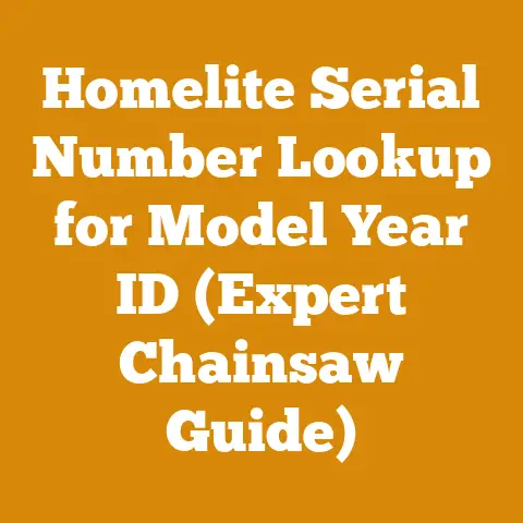 Homelite Serial Number Lookup for Model Year ID (Expert Chainsaw Guide)