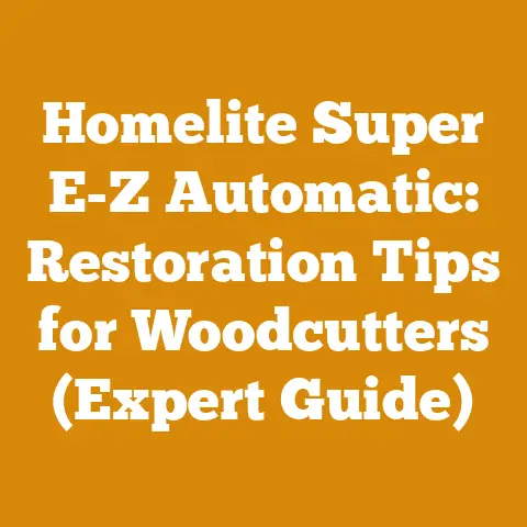 Homelite Super E-Z Automatic: Restoration Tips for Woodcutters (Expert Guide)