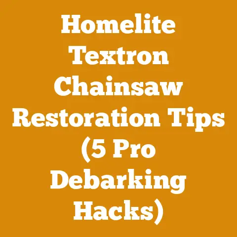 Homelite Textron Chainsaw Restoration Tips (5 Pro Debarking Hacks)