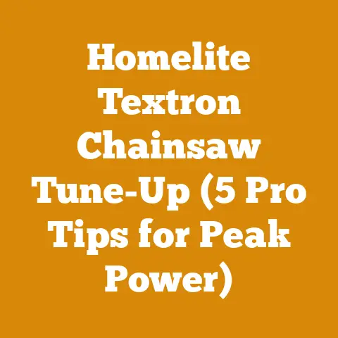Homelite Textron Chainsaw Tune-Up (5 Pro Tips for Peak Power)