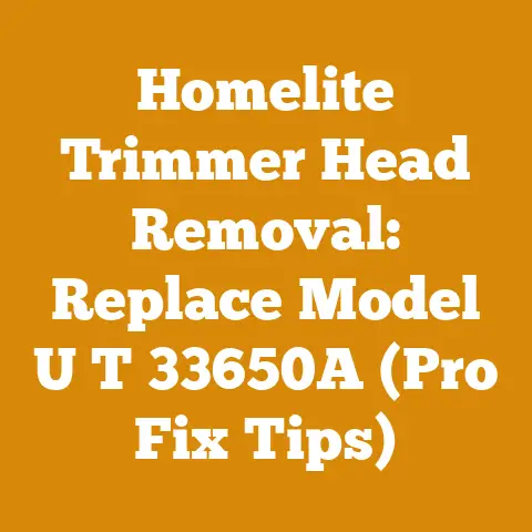 Homelite Trimmer Head Removal: Replace Model U T 33650A (Pro Fix Tips)