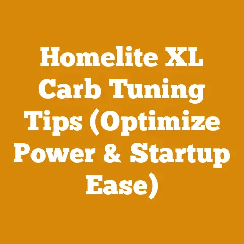 Homelite XL Carb Tuning Tips (Optimize Power & Startup Ease)