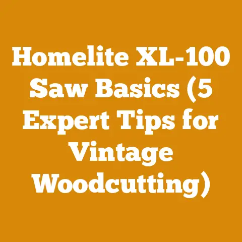 Homelite XL-100 Saw Basics (5 Expert Tips for Vintage Woodcutting)