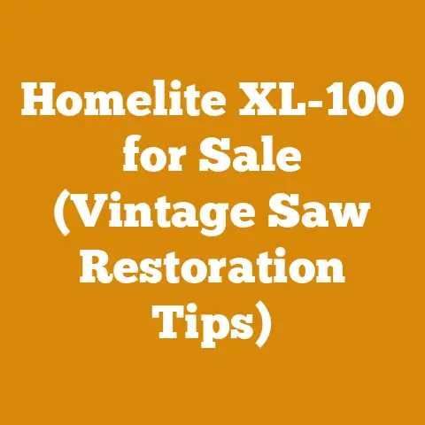 Homelite XL-100 for Sale (Vintage Saw Restoration Tips)