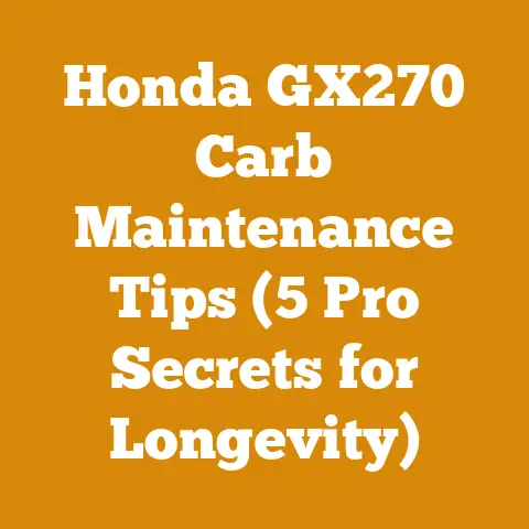 Honda GX270 Carb Maintenance Tips (5 Pro Secrets for Longevity)
