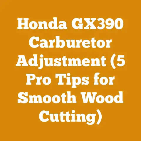 Honda GX390 Carburetor Adjustment (5 Pro Tips for Smooth Wood Cutting)