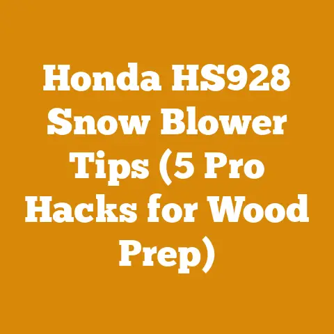 Honda HS928 Snow Blower Tips (5 Pro Hacks for Wood Prep)