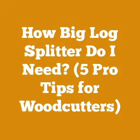 How Big Log Splitter Do I Need? (5 Pro Tips for Woodcutters)