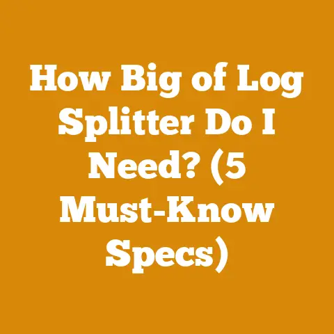How Big of Log Splitter Do I Need? (5 Must-Know Specs)