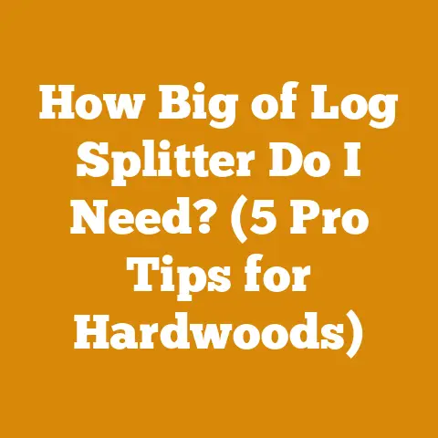 How Big of Log Splitter Do I Need? (5 Pro Tips for Hardwoods)