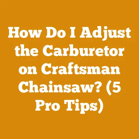 How Do I Adjust the Carburetor on Craftsman Chainsaw? (5 Pro Tips)