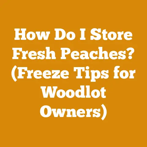 How Do I Store Fresh Peaches? (Freeze Tips for Woodlot Owners)