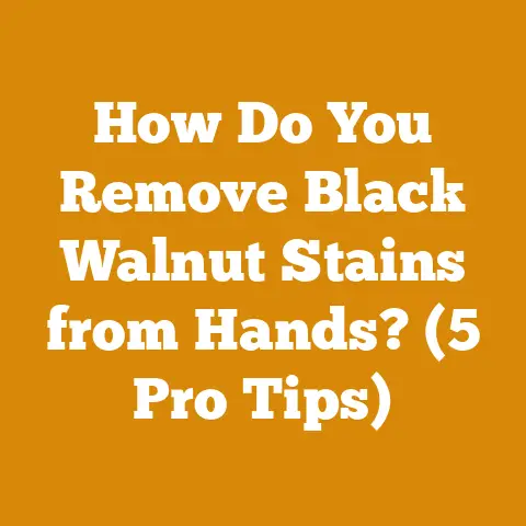 How Do You Remove Black Walnut Stains from Hands? (5 Pro Tips)