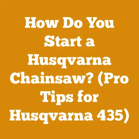 How Do You Start a Husqvarna Chainsaw? (Pro Tips for Husqvarna 435)