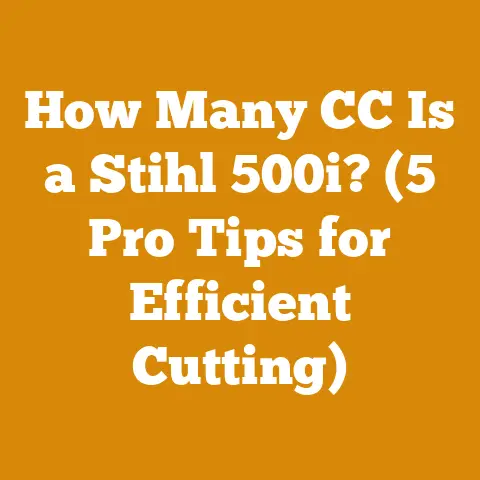 How Many CC Is a Stihl 500i? (5 Pro Tips for Efficient Cutting)