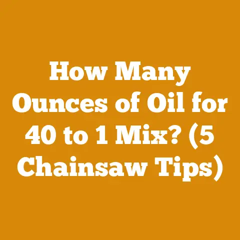 How Many Ounces of Oil for 40 to 1 Mix? (5 Chainsaw Tips)