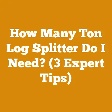 How Many Ton Log Splitter Do I Need? (3 Expert Tips)