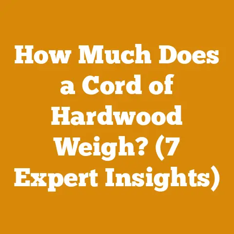 How Much Does a Cord of Hardwood Weigh? (7 Expert Insights)