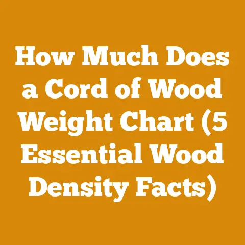 How Much Does a Cord of Wood Weight Chart (5 Essential Wood Density Facts)