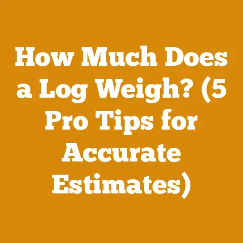 How Much Does a Log Weigh? (5 Pro Tips for Accurate Estimates)