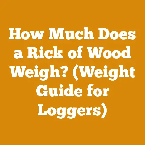 How Much Does a Rick of Wood Weigh? (Weight Guide for Loggers)