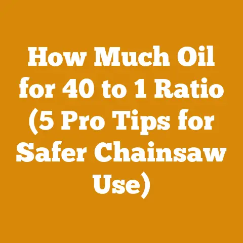 How Much Oil for 40 to 1 Ratio (5 Pro Tips for Safer Chainsaw Use)