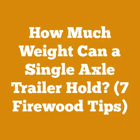 How Much Weight Can a Single Axle Trailer Hold? (7 Firewood Tips)