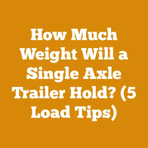How Much Weight Will a Single Axle Trailer Hold? (5 Load Tips)