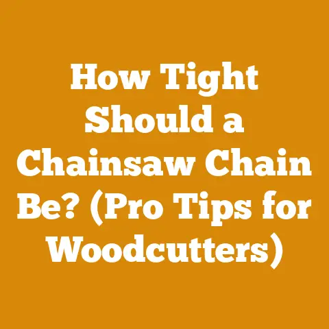 How Tight Should a Chainsaw Chain Be? (Pro Tips for Woodcutters)