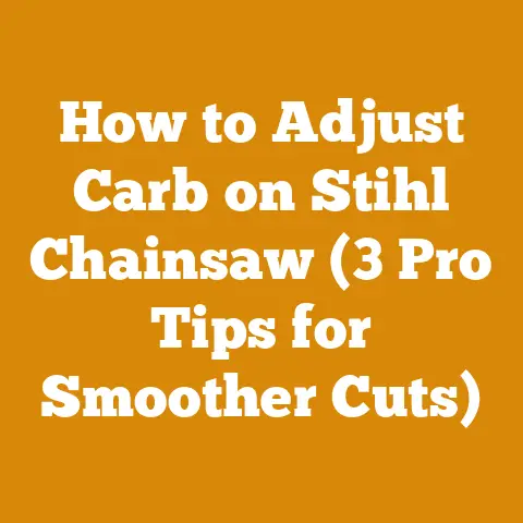 How to Adjust Carb on Stihl Chainsaw (3 Pro Tips for Smoother Cuts)