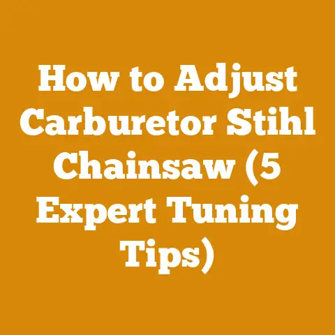 How to Adjust Carburetor Stihl Chainsaw (5 Expert Tuning Tips)