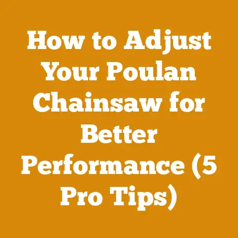 How to Adjust Your Poulan Chainsaw for Better Performance (5 Pro Tips)