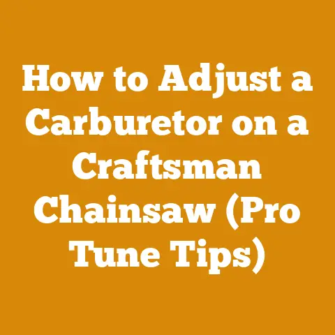 How to Adjust a Carburetor on a Craftsman Chainsaw (Pro Tune Tips)