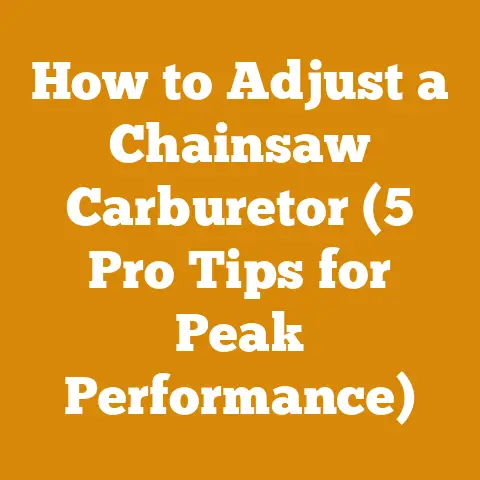 How to Adjust a Chainsaw Carburetor (5 Pro Tips for Peak Performance)