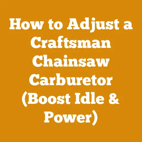How to Adjust a Craftsman Chainsaw Carburetor (Boost Idle & Power)