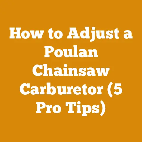 How to Adjust a Poulan Chainsaw Carburetor (5 Pro Tips)