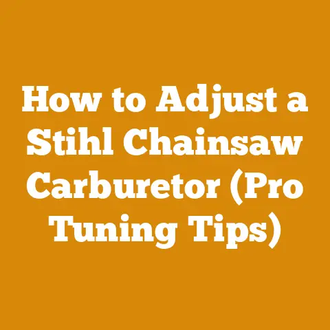 How to Adjust a Stihl Chainsaw Carburetor (Pro Tuning Tips)