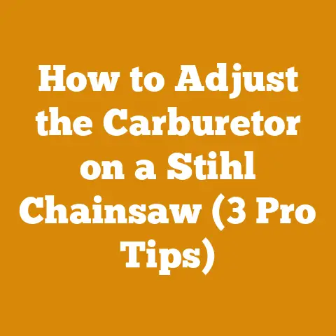 How to Adjust the Carburetor on a Stihl Chainsaw (3 Pro Tips)