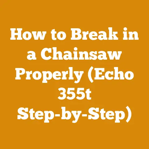 How to Break in a Chainsaw Properly (Echo 355t Step-by-Step)