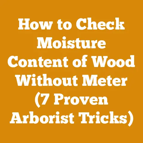 How to Check Moisture Content of Wood Without Meter (7 Proven Arborist Tricks)