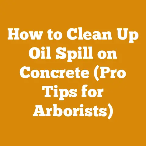 How to Clean Up Oil Spill on Concrete (Pro Tips for Arborists)